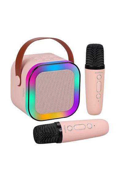 exaltus Set 2 Microfoane și Boxă Karaoke Smart Copii și Adulți