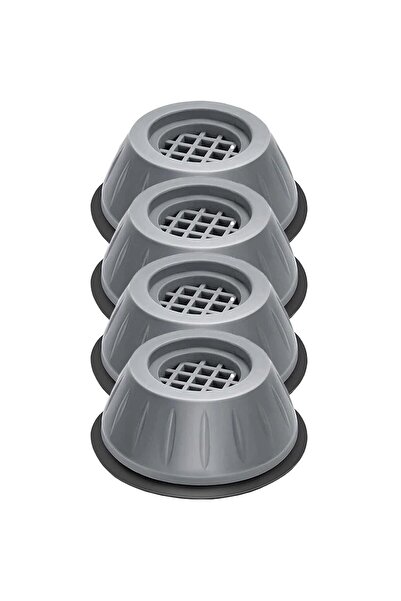 OEM Set of 4 anti-vibration, shock-absorbing rubber feet, gray, for washing machine