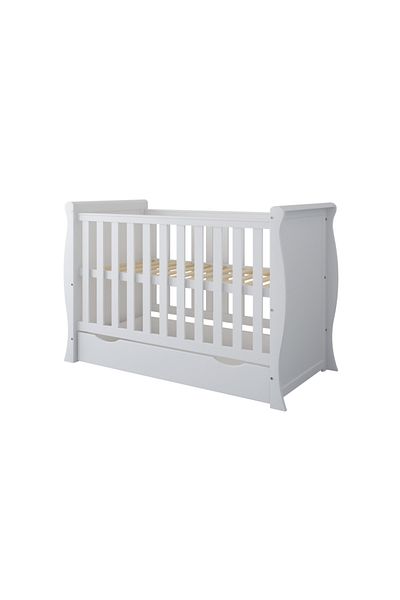 Nichiduta Wooden crib 120x60 cm with removable side, drawer and silicone edge for tooth protection
