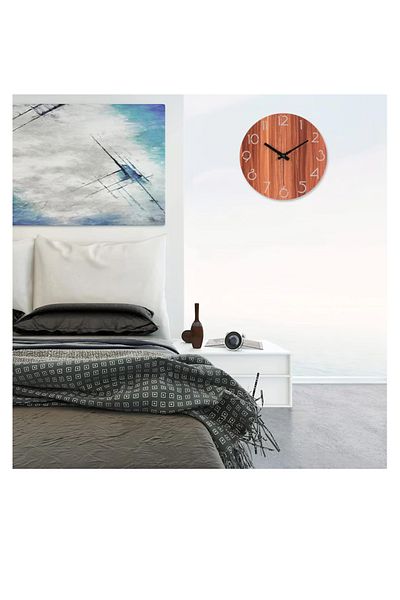OEM Wall clock with quartz mechanism, D 30 cm, MDF, multicolor