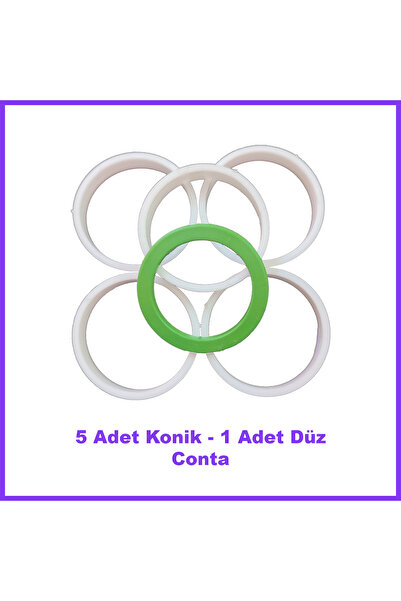 Kubermatu Evye Sifon Conta Seti (5 Ad Konik 1 Ad Düz)