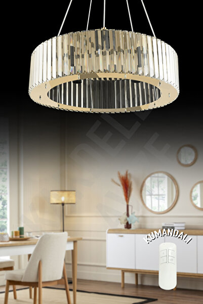 Genel Markalar Kardelen Yuvarlak Yakut Gold 5 Li 56 cm Kumandalı Lüx Modern T...