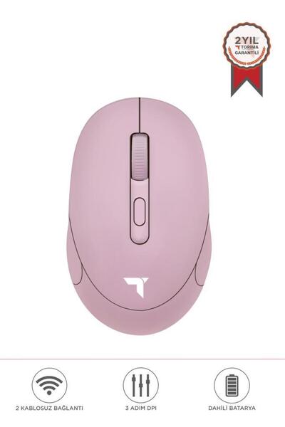 Torima TM-17 Pembe Çift Modlu Sessiz Kablosuz Mouse Fare