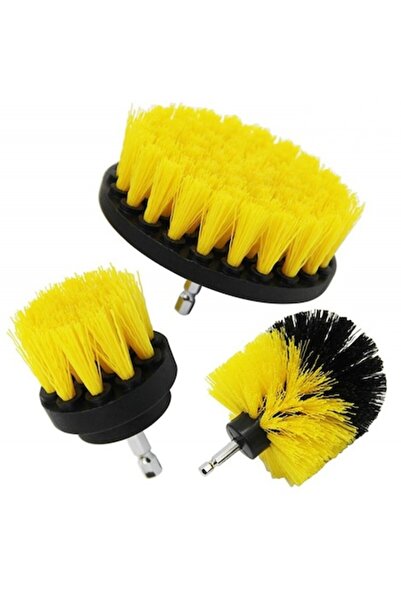 Echo Soul Set 3 perii rotative din plastic Echo Soul, de curatat suprafete, covoare, cu adaptor, diferite mari