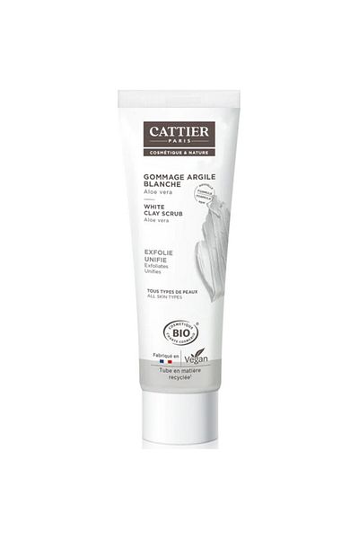 Cattier Cattier organic white clay exfoliant, all skin types, 100 ml
