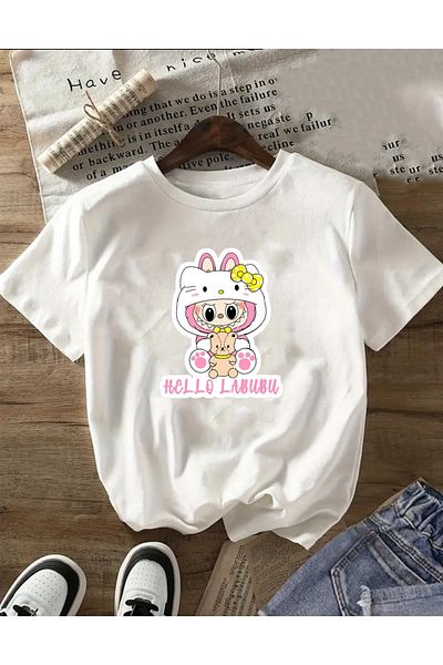 herkesemoda Printed Basic T-Shirt