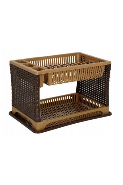 Homie Suport de vase cu două niveluri și tavă de scurgere, plastic 44x30x27