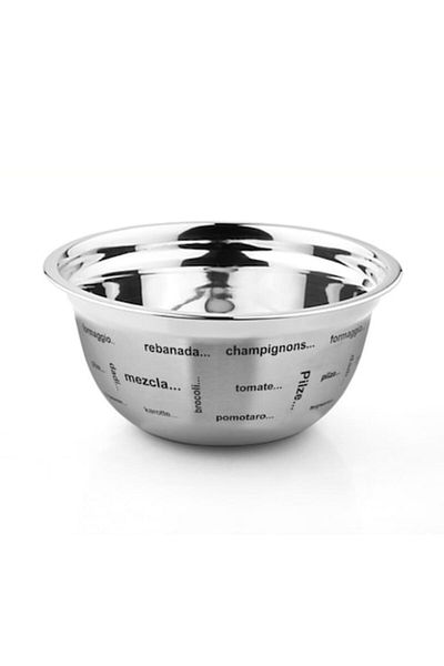 OEM Set 2 x Bowl Stainless Steel with Anti-Slip Ring, 26 cm, Grunberg