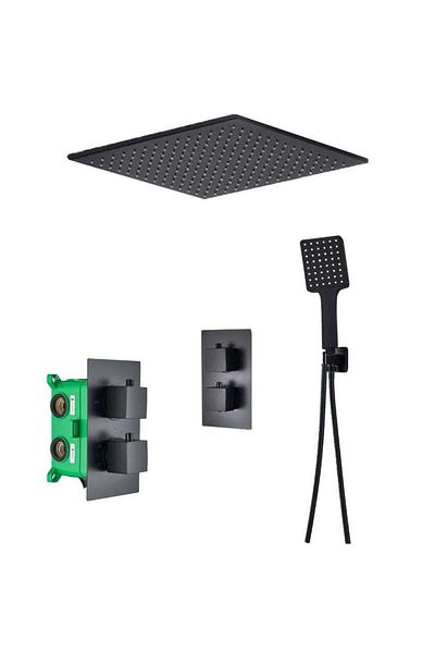 CasaVie Sistem de dus Rainfall, incastrat in tavan cu termostat, para patrata 50 cm, 2 functii de curgere