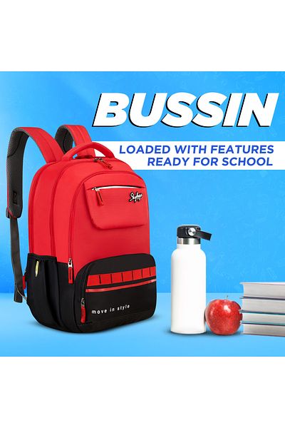 Skybags BUSSIN 02 SCL BP (H) أحمر