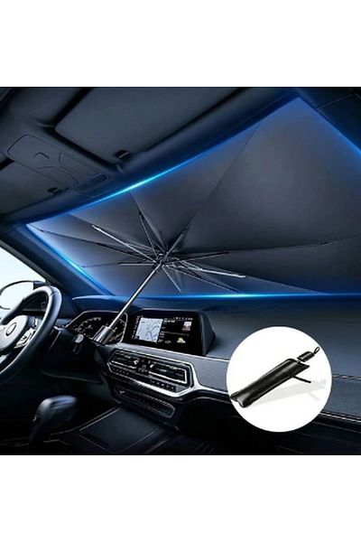 iq elektronik Auto Sun Shade Fit for All Vehicles Auto Windshield Sunshade Umbrella Auto Sunshade Canopy
