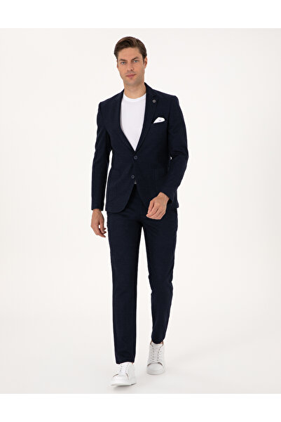 Pierre Cardin Lacivert Ex. Slim Fit Yün Karışımlı Takım Elbise 50311261-VR033