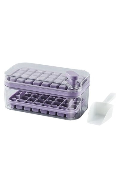 OEM Set Tavi pentru Gheata cu Capac si Recipient Depozitare, Silicon, mov, 23...