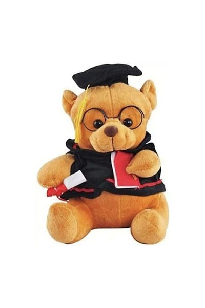 MASHASHOP Mascota de plus, Ursuletul Student Abosolvire, maro, 22 cm