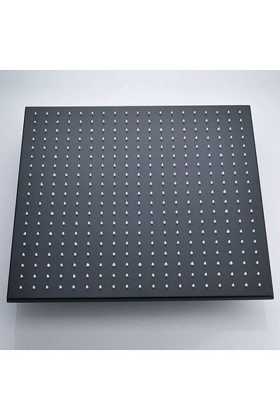 CasaVie Sistem dus incastrat in tavan cu termostat si hidromasaj, para patrata 50 cm, negru mat, 1310