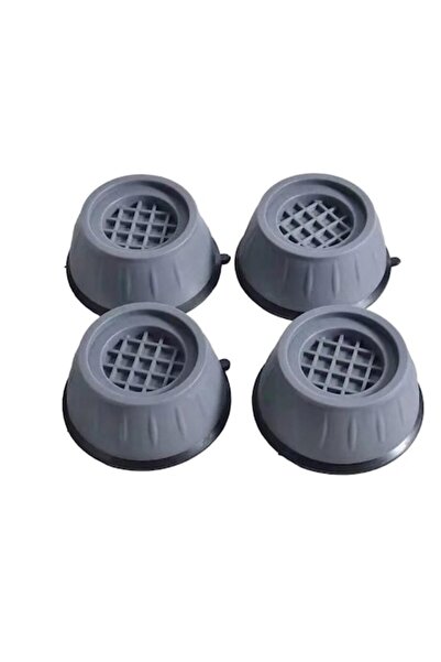 OEM Set 4 anti-vibration feet for washing machines, Rubber/Plastic, 11cm, Gray