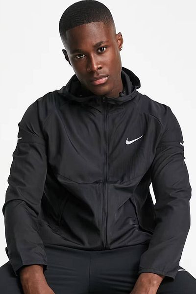 Nike Miler Running Full Zip Jacket Men's Sports Jacket Black