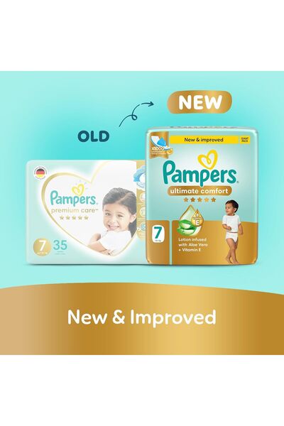 Pampers Ultimate Comfort, Size 7, 15+ kg, Giant Pack, 35 Diapers