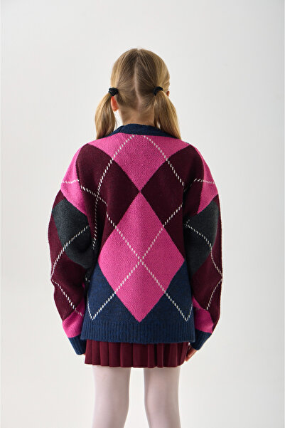 Nisrakids Kız Çocuk Triko Hırka - Düğmeli ve Uzun Kollu