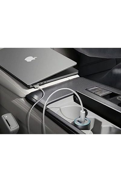 Anker Car Charger 535 with Dual USB-C and USB Ports 67W, Gray