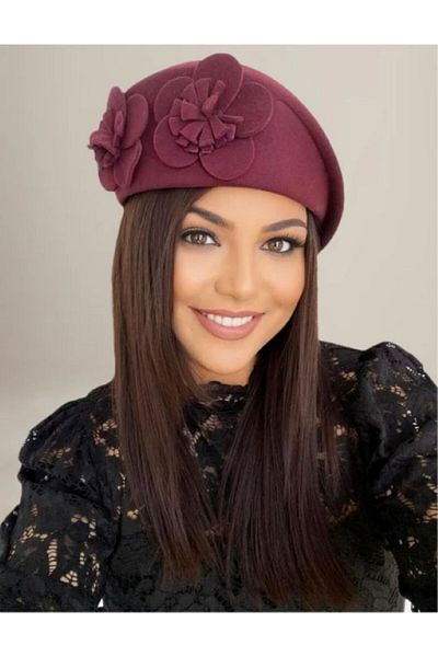 Confortino Luxury women's felt hat with a corner toca - ONE SIZE, ADJUSTABLE
