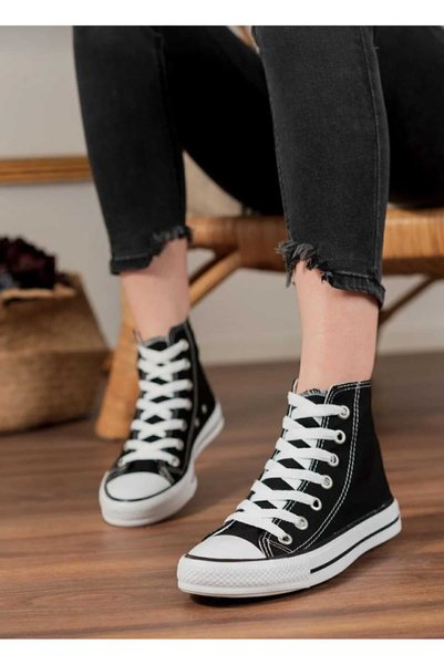 SWORD CLOTHİNG Black Long Gel Sole Ankle Cnv Sneaker