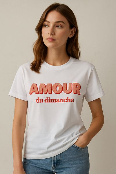 My Blog White Orange Printed T-Shirt