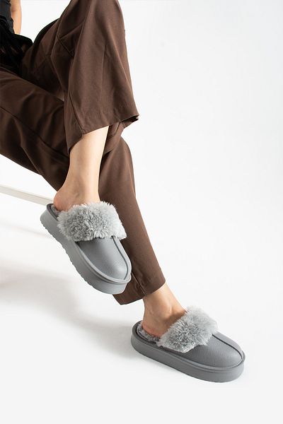 Friend & Trend Removable Inner Lining Fur High Sole Eva Winter Women's Slippers Ftpop25