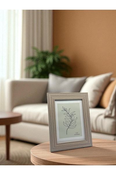CİHO 13×18 cm Glass Decorative Beige Contrast Photo / Memory Frame