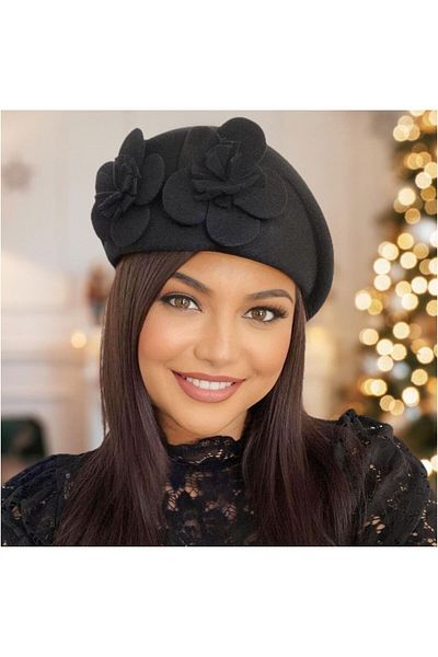 Confortino Luxury women's felt hat with a corner toca - ONE SIZE, ADJUSTABLE