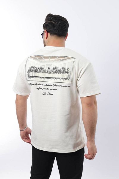 STOCX Leonardo Printed Men's T-Shirt – Oversized Fit, Stylish Style