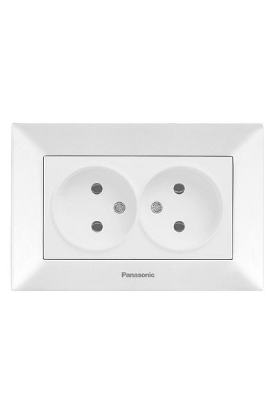 PANASONIC Double Socket Arkedia White