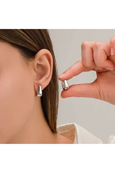 İnci Antialerjik taşsız tasarım gümüş kaplama çelik küpe/ moda ve zarafet bir arada