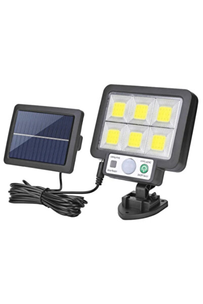 JX-F108 Sensörlü Güneş Enerjili 3 Mod Kumandalı 3 Metre Kablolu Solar Sokak Lambası