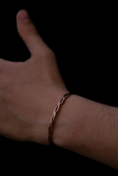 signoraerica Burgu Desen Bakır Bileklik