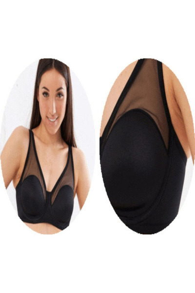 MİSS AYZA İÇTEN GELEN ŞIKLIK Missayza Black Fenetta Tulle Covered B Cup Super...