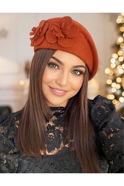 Confortino Luxury women's felt hat with a corner toca - ONE SIZE, ADJUSTABLE