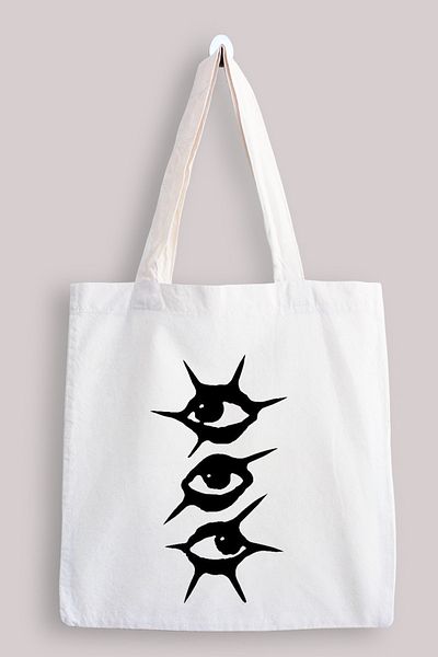 designedfy Eyes Waterproof Printed Cloth Bag, Tote Bag