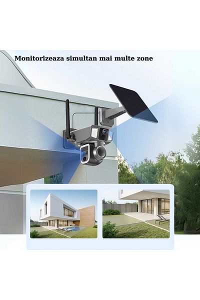 RaSteff Ultra HD Surveillance Camera, Wi-Fi or 4G SIM Connection, 10X Zoom, Solar Panel, Motion Detection