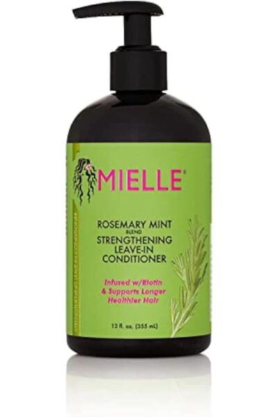 mielle organics بلسم تقوية الشعر بنكهة إكليل الجبل والنعناع (355 مل، عبوة من ...