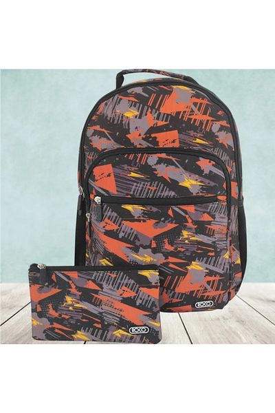 Roco Camouflage Abstract Design Backpack with Accessory