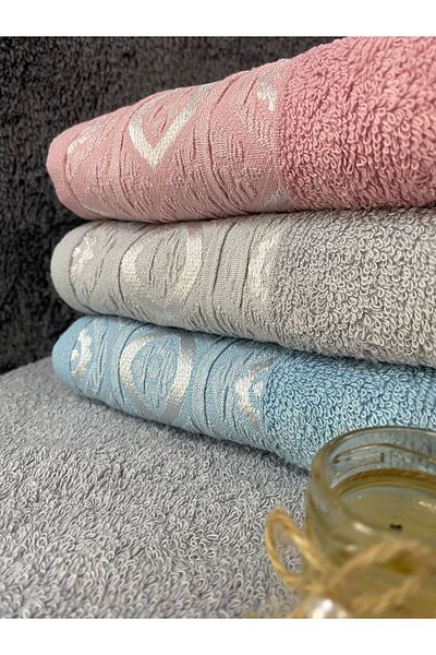 Bonny Home Set de prosoape pentru mâini și față cu model de ochi din 3 piese – 50x90 cm 100% bumbac, textura moale, modelat