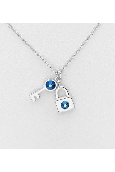 OEM 925 Sterling Silver Necklace – Lock & Key Pattern