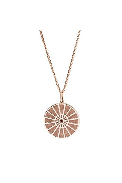 Camour Pendant with diamond, 15mm