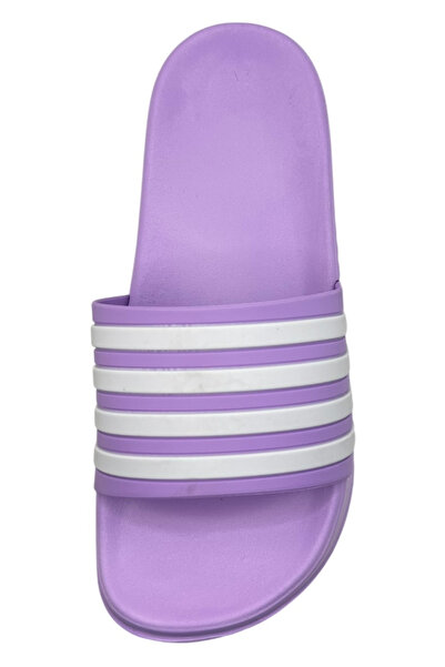 TECOS Women's beach or pool slippers, Tecos®, size 40, purple, 25 centimeters, striped pattern