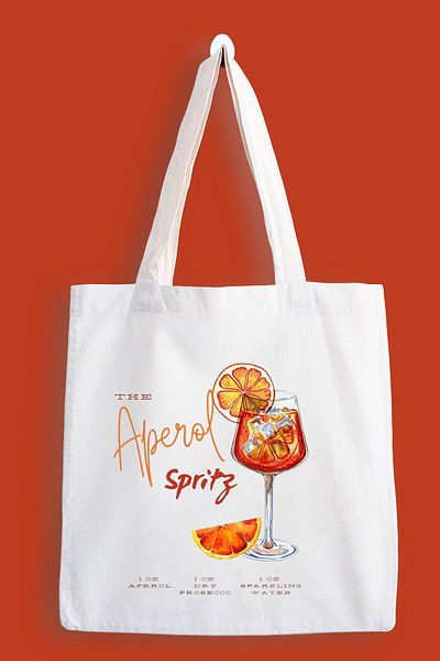 designedfy Aperol Spritz Waterproof Printed Cloth Bag, Tote Bag
