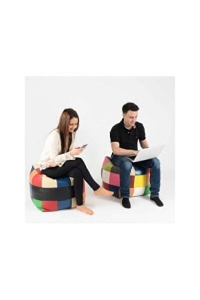 Pufrelax Taburet Cub XL Pufrelax, Material Piele ecologica - Alb