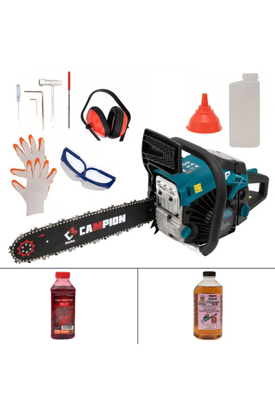 Campion Drujba benzina 6800 + Uleiuri cadou, 5 CP, Lama 40 cm, lant 32 dinti