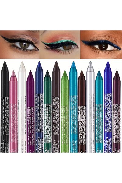 ROWENAROSE 12 Piece Model Ultra Oily Colored Eye Pencil