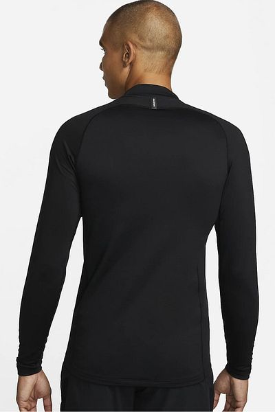 Nike Мъжки суитшърт за бягане Dri Fit Performance Warm Mock Slim Fit, черен
